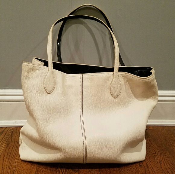Coach Handbags - Coach off white leather top handle tote 29429